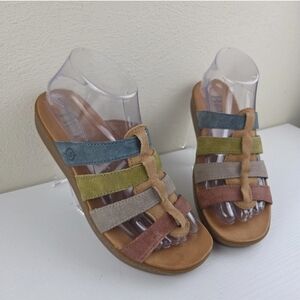 Born Sandals Lynae Multicolor Strappy Leather Womens Size 7 M